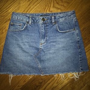 BDG blue denim mini skirt